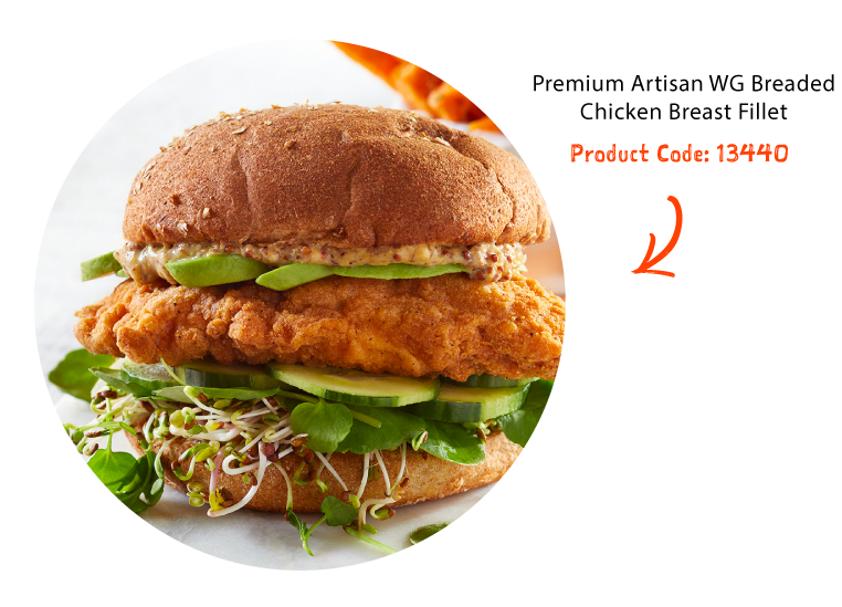 23409 - Premium Artisan Whole Grain Breaded Whole Muscle Boneless