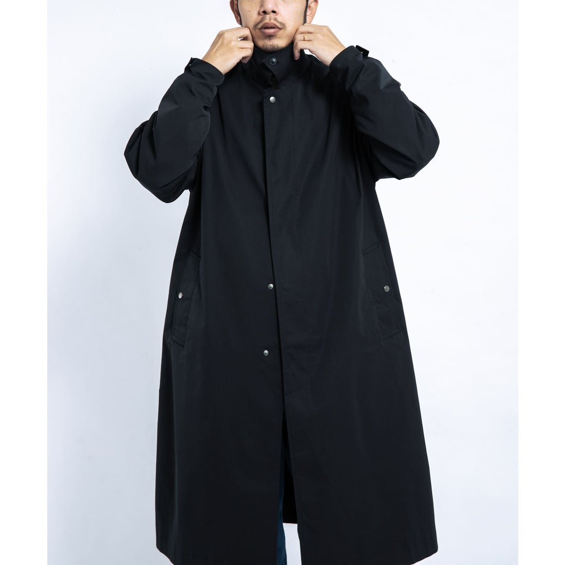 エカル EKAL SOLOTEXツイルトラベルコート （ブラック