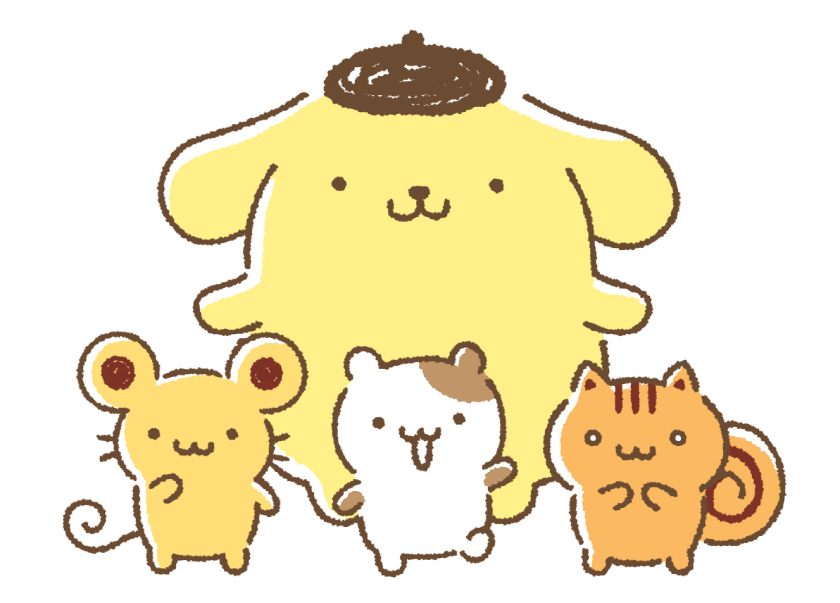 ポムポムプリンとお友だちとののんびりな日常を描いた、チームプリン