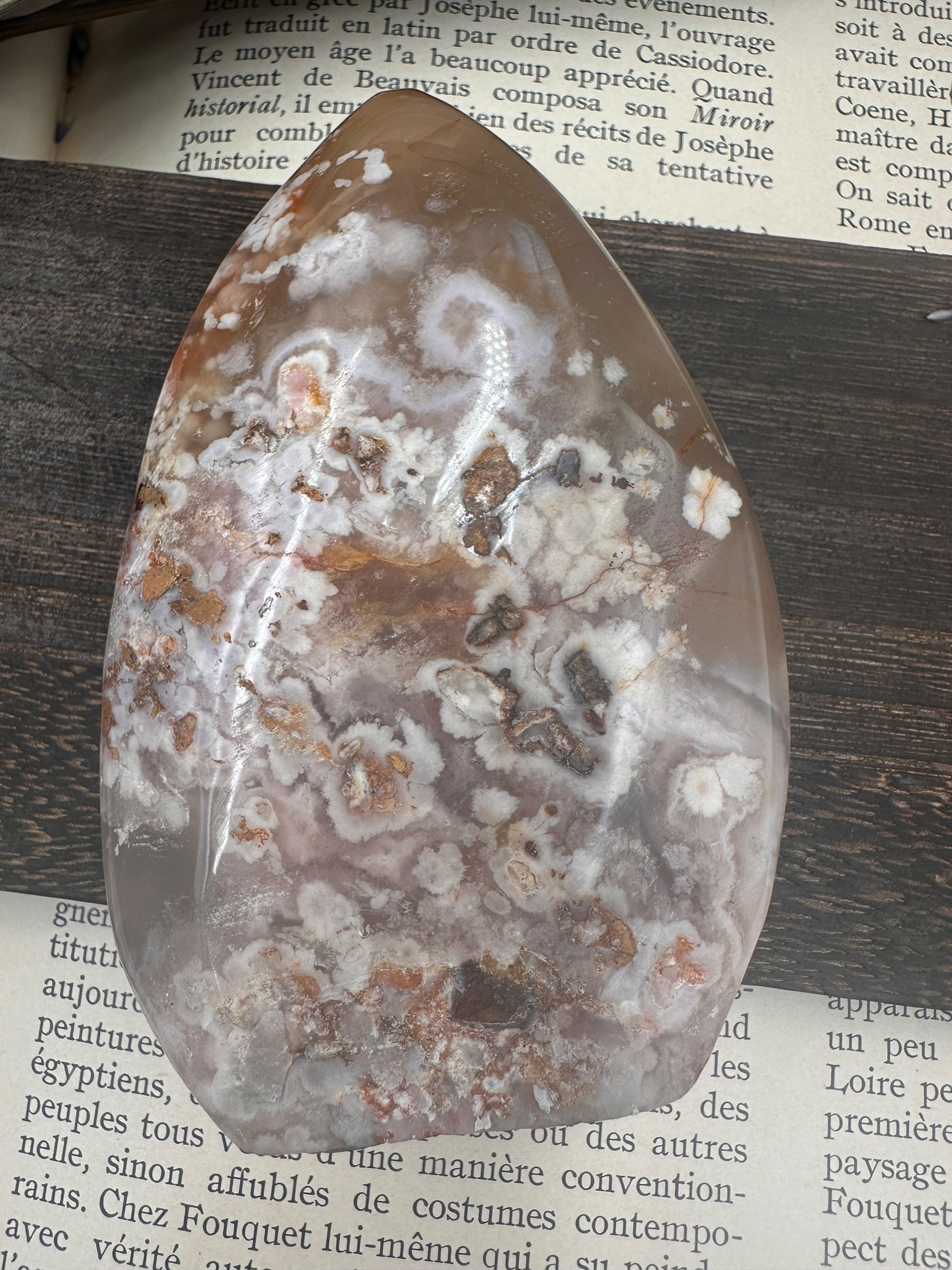 桜瑪瑙タワー ピンク〜グレージュ チェリーブロッサムアゲート