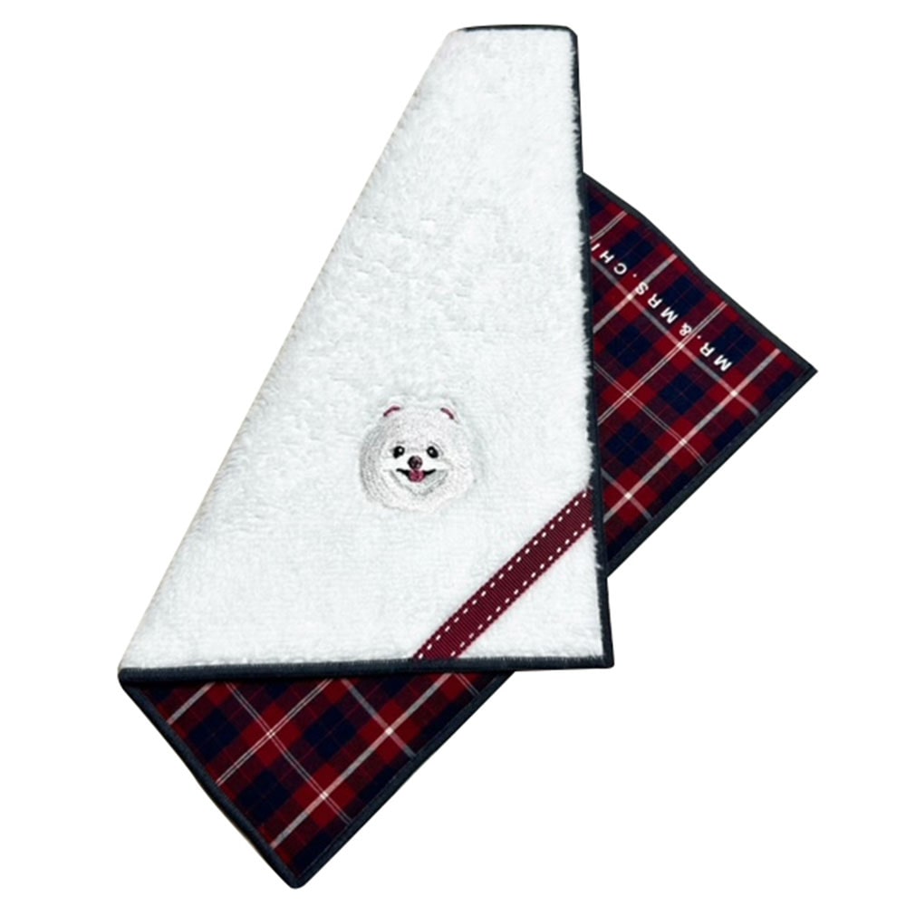 ハンカチ INUシリーズ ポメラニアン: ファッション・ビューティー雑貨