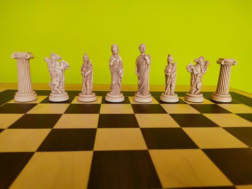 イギリスの老舗チェスメーカーのチェスの駒 古代ギリシャ(送料込)| 上