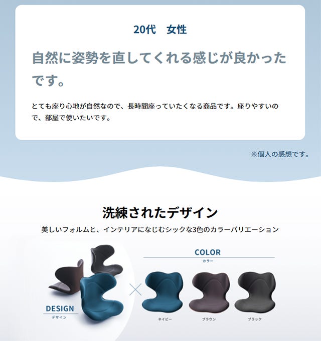 MTG スタイルスマート ブラウン (1個) 椅子 座椅子 イス クッション