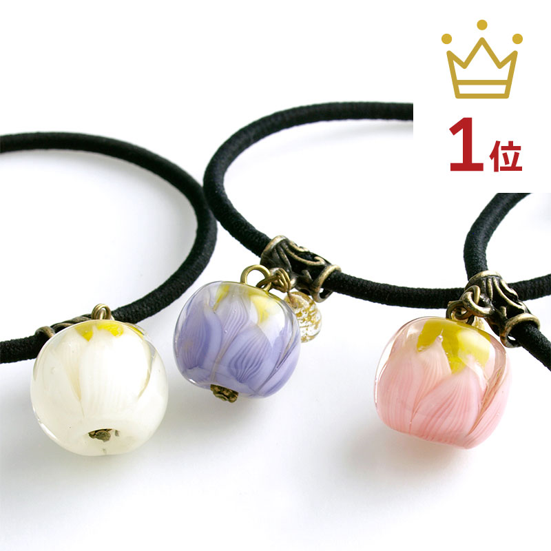 楽天市場】【ロータス デザイン ヘアゴム】とんぼ玉 ヘアゴム 大人っ