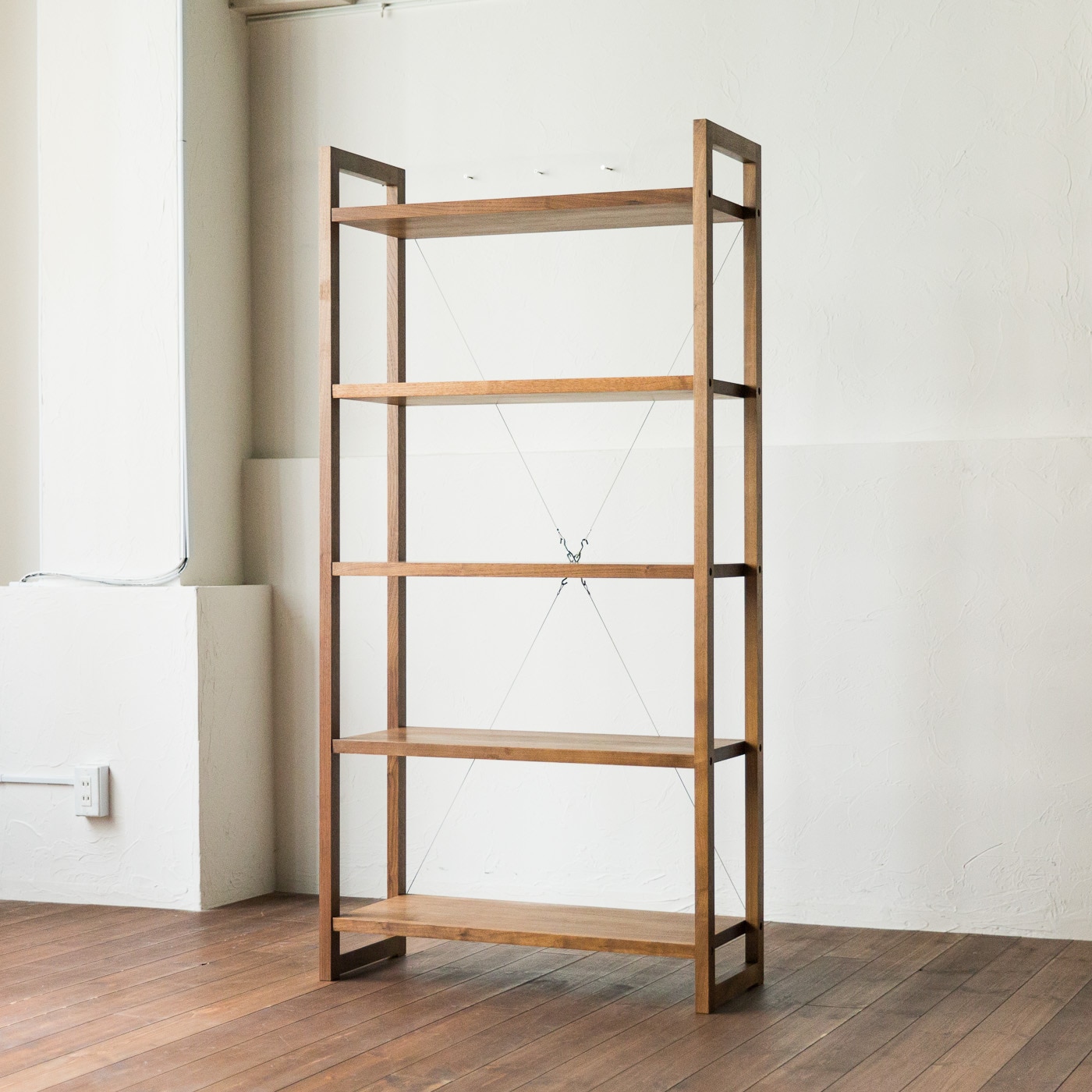 リアル オーダー シェルフ (幅95.4cm 高さ95cm（3段） 樹種ブラック