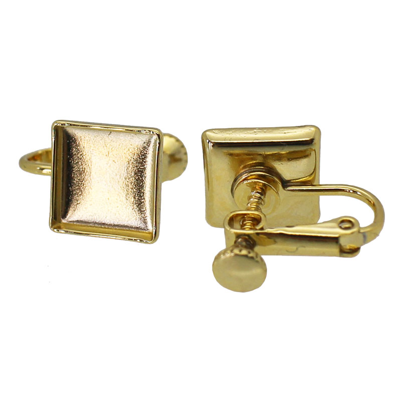 イヤリング 角型 スクエア 2ペア 10mm×10mm アクセサリー パーツ