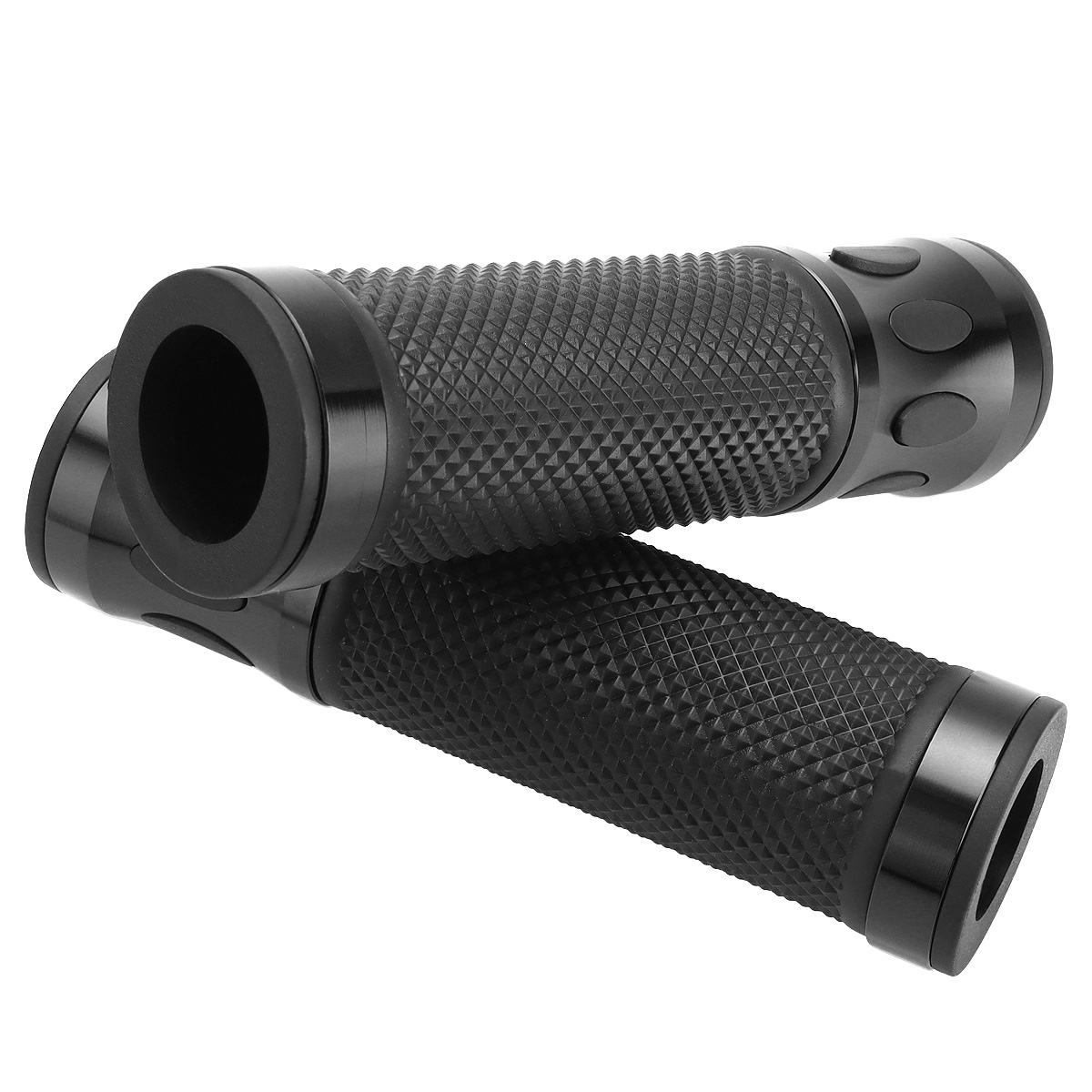 バイク グリップ ハンドル アルミ ラバー 貫通タイプ 22.2mm用 左右