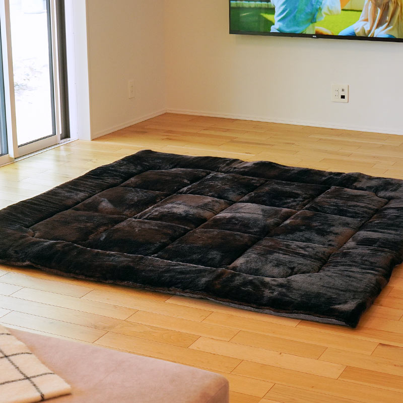 ふっくら極厚ラグ 厚手 2畳 65mm とろける あったかフランネル 185