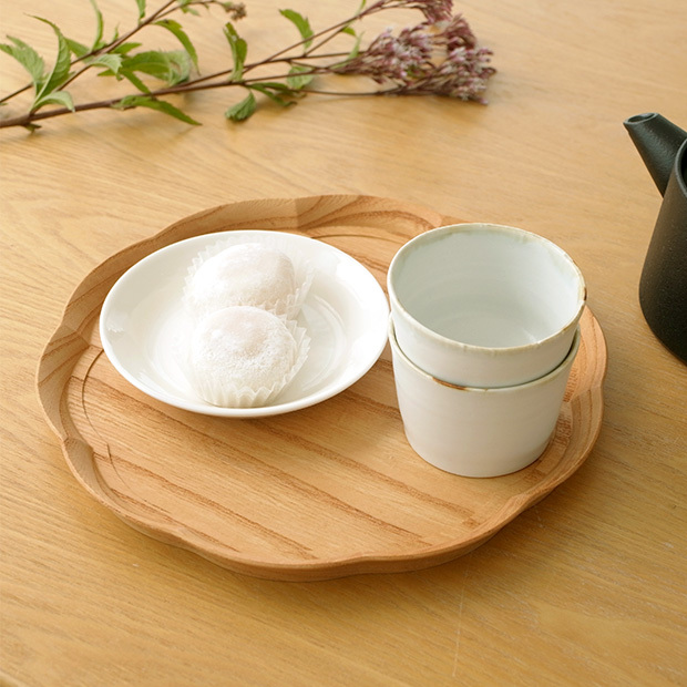 2/25はポイント10倍／ 四十沢木材工芸 KITO 輪花盆 中 ケヤキ 選べる