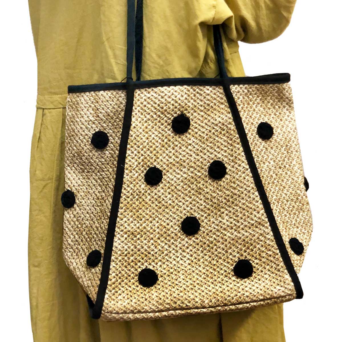 ナチュラル ペーパー風 大きめ トートバッグ 春夏 デザインが選べる