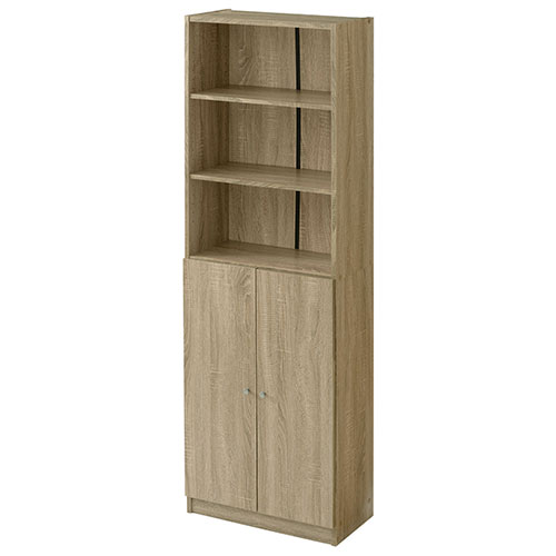 ぼん家具 本棚 カラーボックス 扉付き 収納棚 大容量 コミックラック