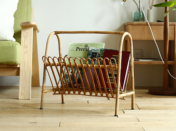 マガジンラック JUGLAS（ユグラ） ラタン 籐 収納 マガジンラック