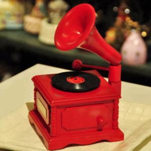 木製 アンティークオルゴール 蓄音機 かわいい 癒しグッズ インテリア