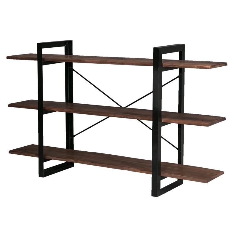 オープンシェルフ 木製 おしゃれ 無垢 オープンラック アイアン