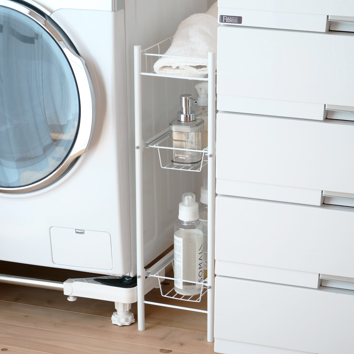 隙間収納 洗面所 ランドリー引出し棚 ランドリーラック 洗濯機サイド