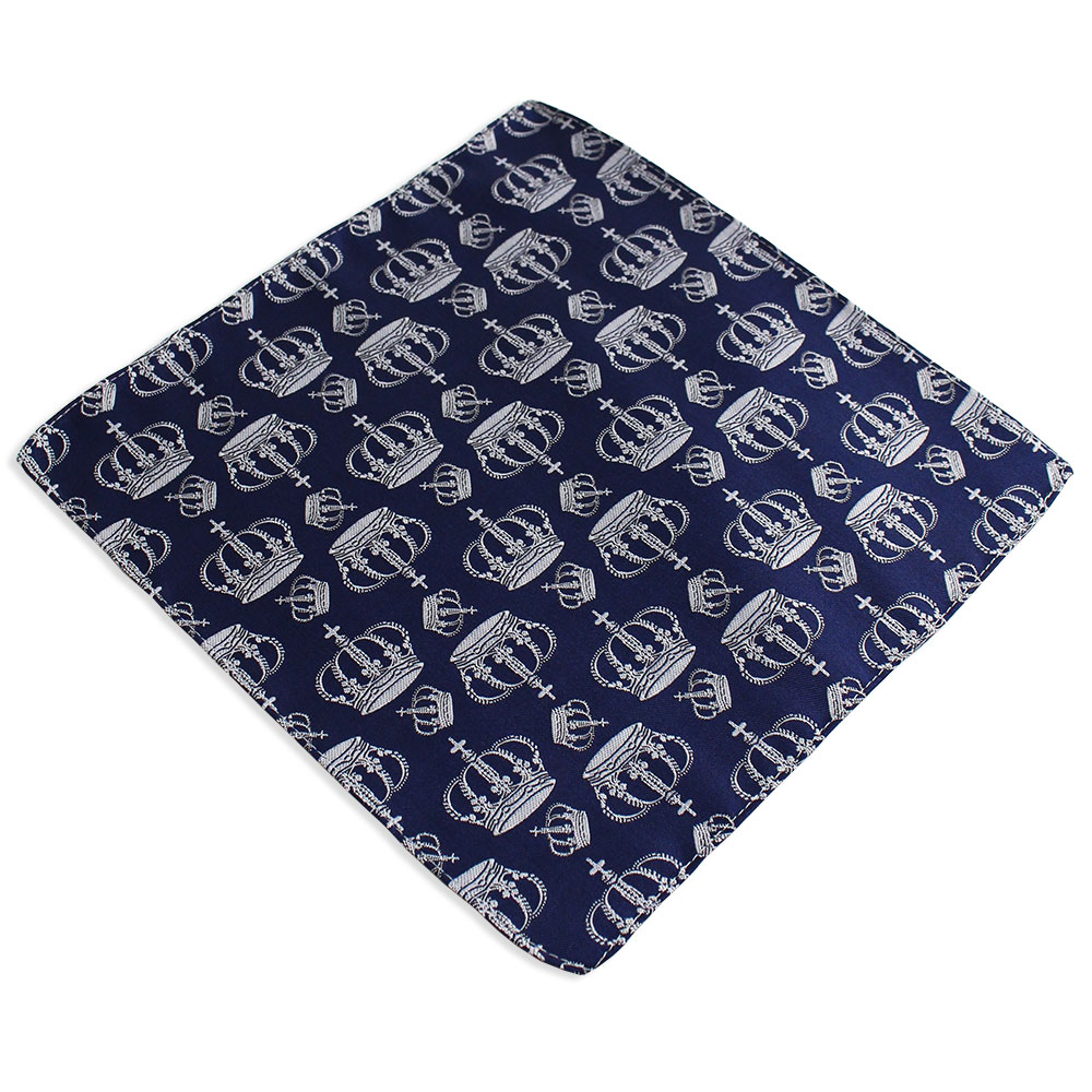 ポケットチーフ ハンカチーフ 日本製 メンズ レディース 王冠 クラウン