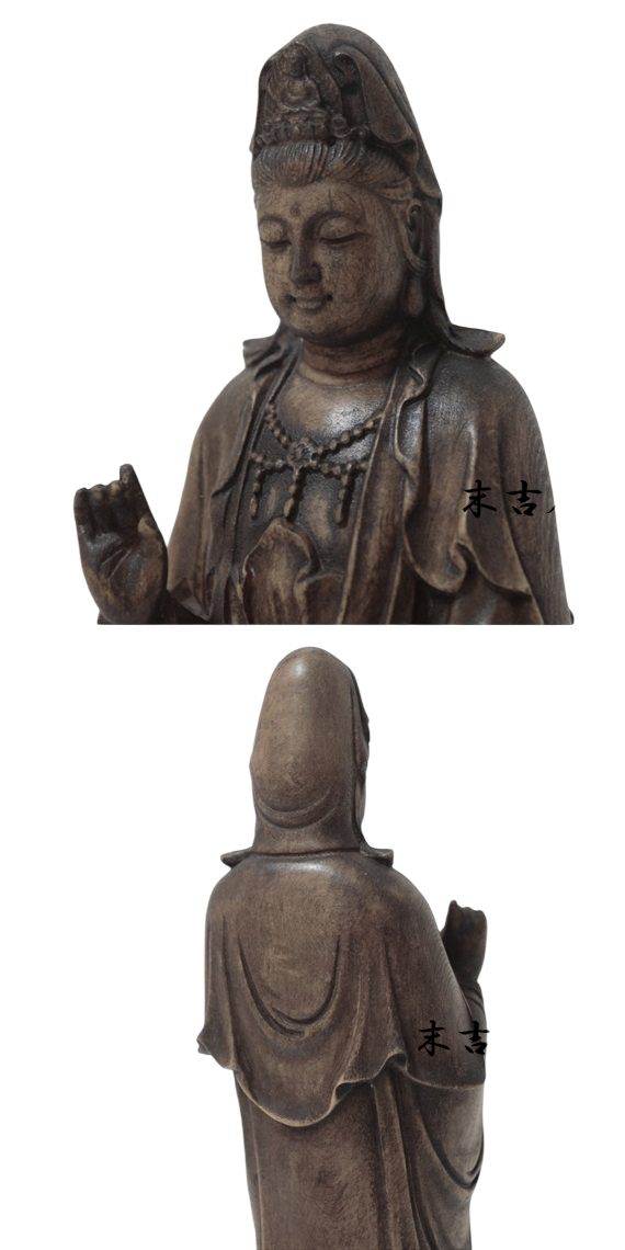 木彫り 仏像 観音様 観音菩薩 観世音菩薩 観自在菩薩 水瓶 功徳水 救世