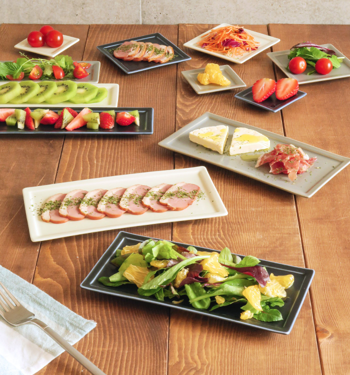 爆買長角皿 フレーム ロングプレート レクタングル 角皿 皿 お皿