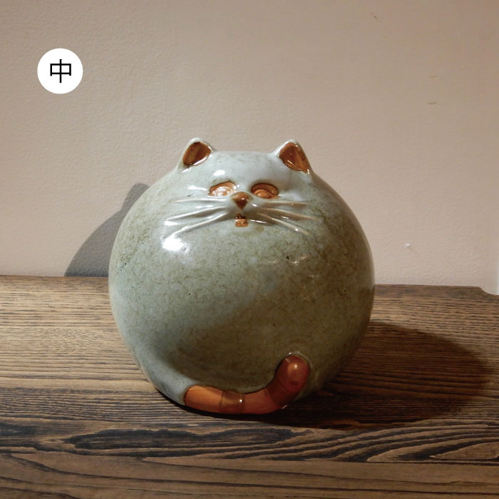 丸猫 大 中 小 3サイズ 猫 ねこ ネコ cat まんまる 置き物 置物 猫置物