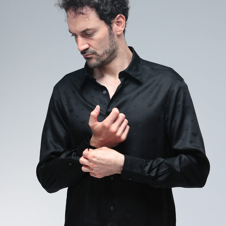 EMPORIO ARMANI エンポリオアルマーニ シャツ トップス イーグル総柄