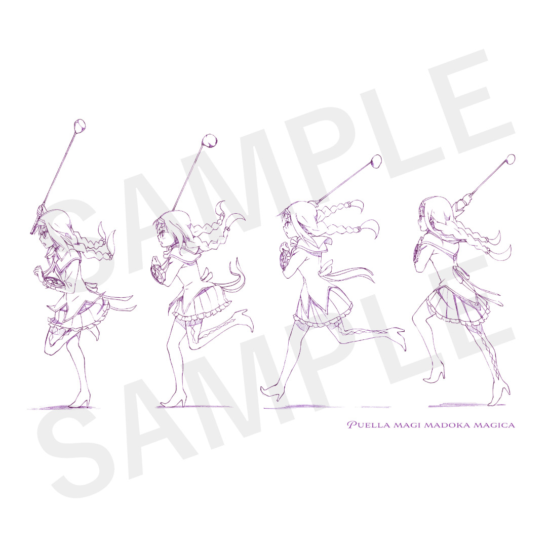 魔法少女まどか☆マギカ 原画Tシャツ 暁美ほむら(缶バッジ付き) | 魔法