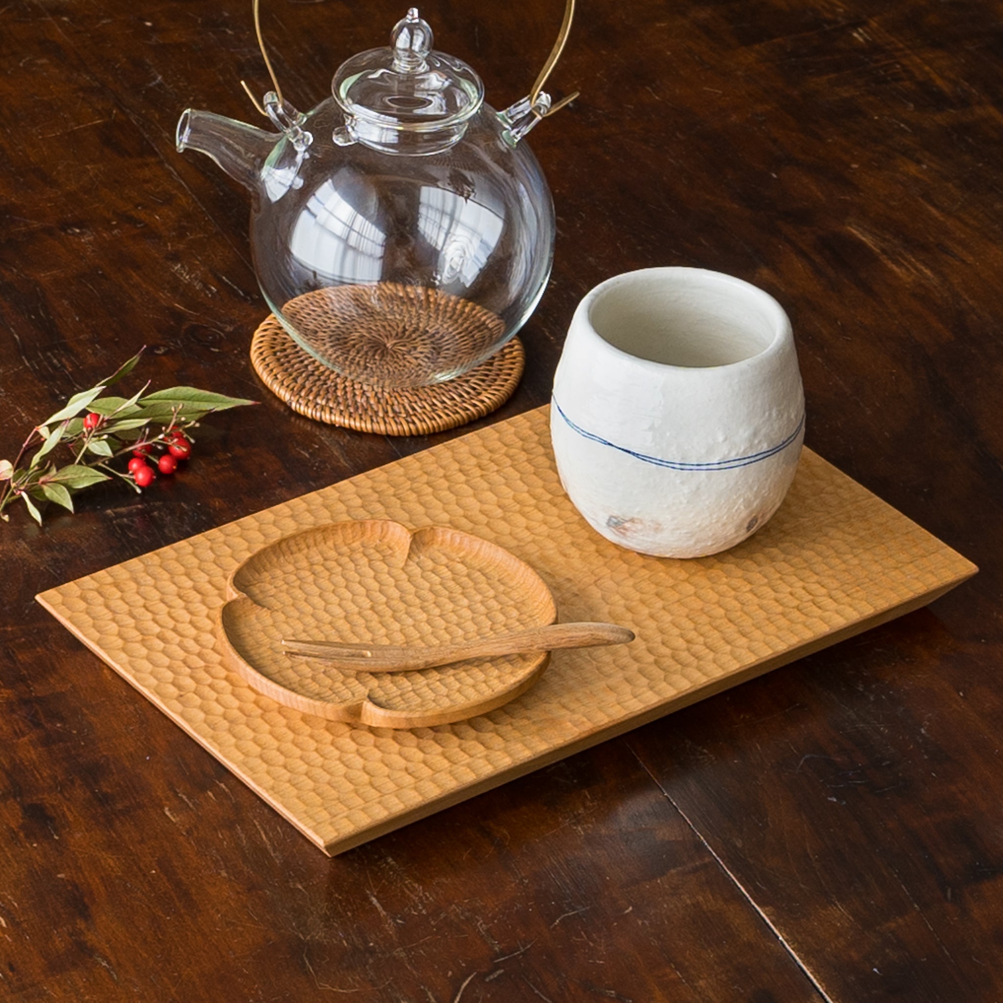 高塚和則 木工房玄 花型コースター さくら｜作家もののうつわ通販 四季