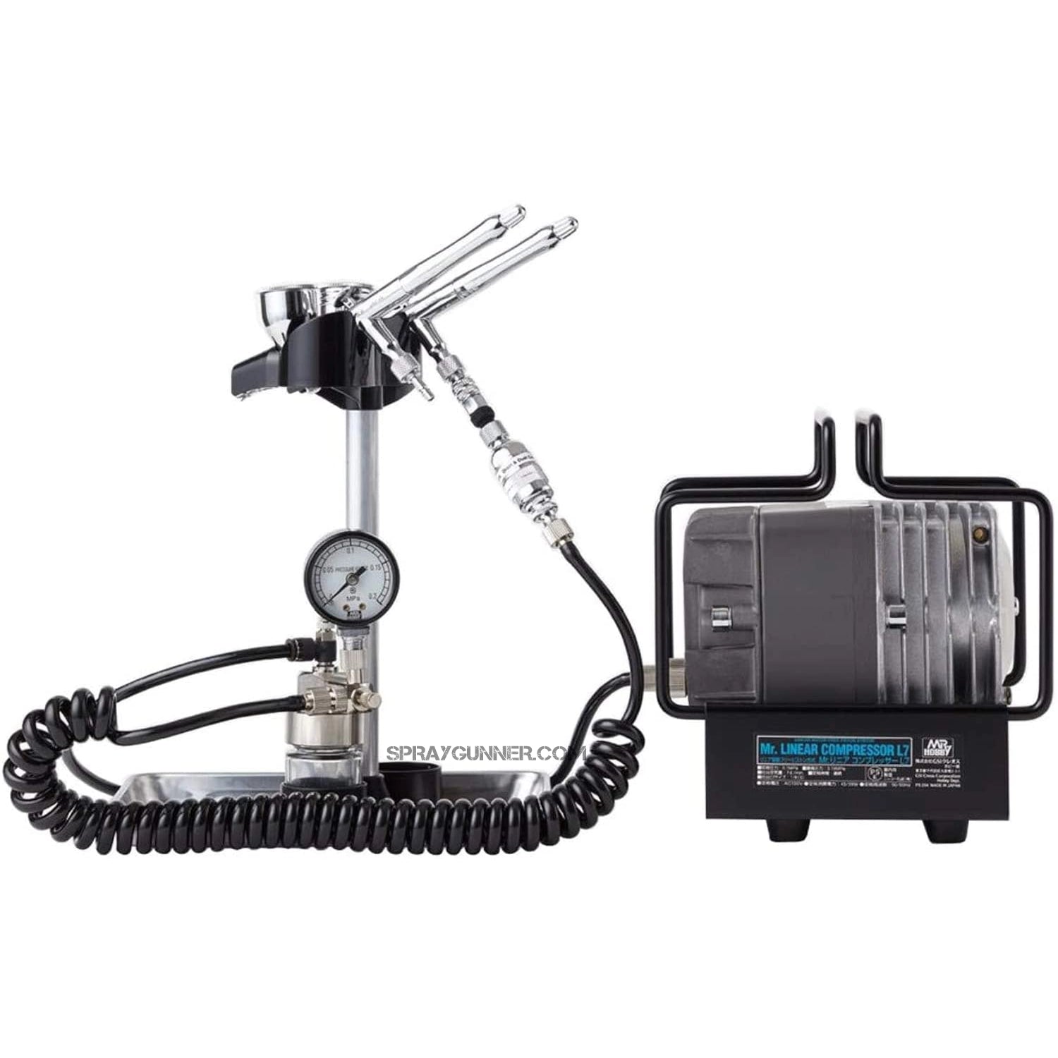 GSI Creos Mr Hobby MR.LINEAR COMPRESSOR set with airbrush