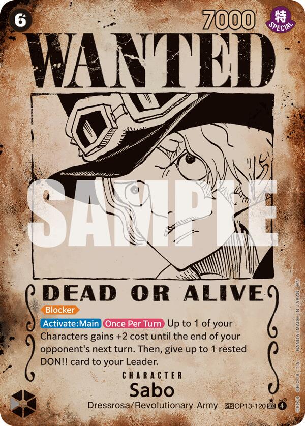 Sabo [Wanted] OP13-120 Prices | One Piece Carrying on His Will
