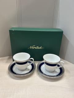 ノリタケ クレストウッド コバルトプラチナ カップ&ソーサー 2客