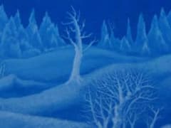 東山魁夷、【月光】、希少な高級額装用画集より、美品、新品額装付