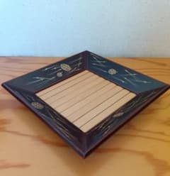 美品・作者印】中村宗悦作の印布付き 而妙斎好の松葉蒔絵四方盆 - メルカリ