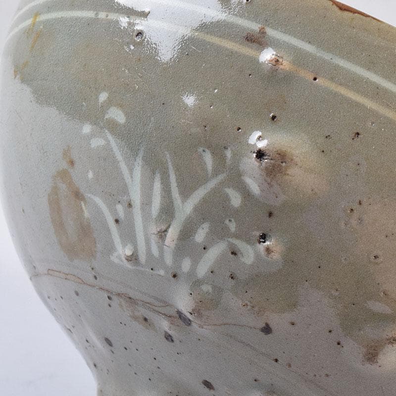 朝鮮美術 李朝 高麗青磁 象嵌花文碗 金継ぎ直し V R8968 - メルカリ