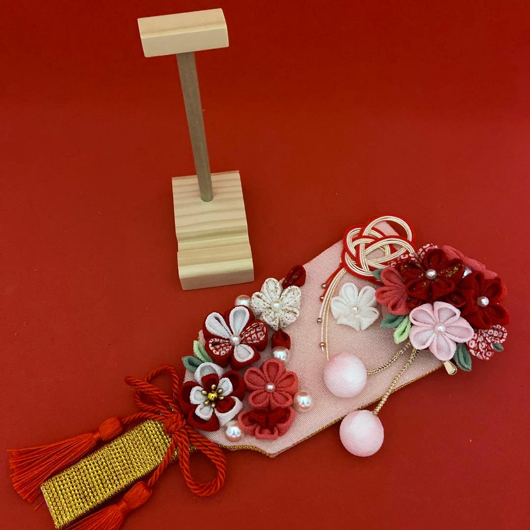 台付 羽子板 お正月飾り つまみ細工 鞠 つるし飾り 和玉 ちりめん