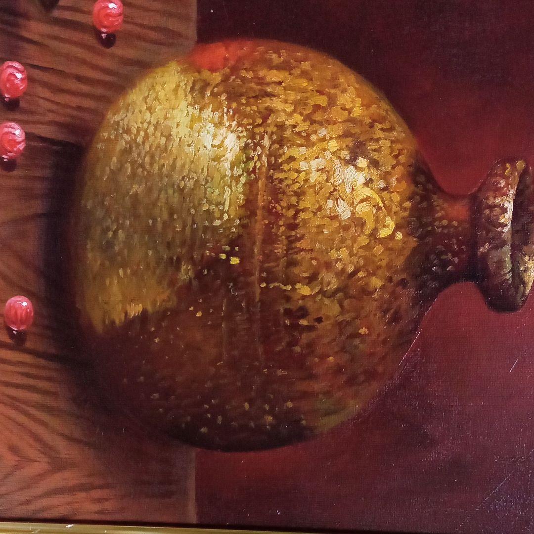 山下朝弘の壺とローソクＦ６号です素敵な作品です