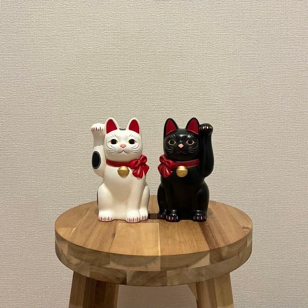 白福結　黒福結　瀬戸まねき猫　置物　2個セット　箱無し 瀬戸まねき猫＞福結 黒 | 愛知県瀬戸市 | 三越伊勢丹ふるさと納税