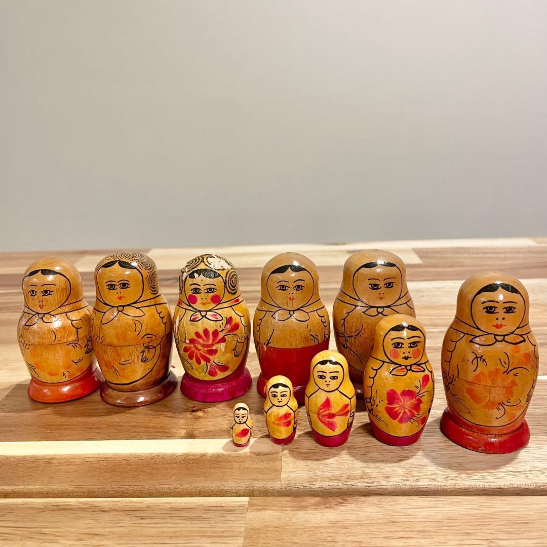 【レア】マトリョーシカ　ロシア製　5体×6セット ロシア風マトリョーシカ 5体 その他人形 Zaika 通販 10898697｜Creema