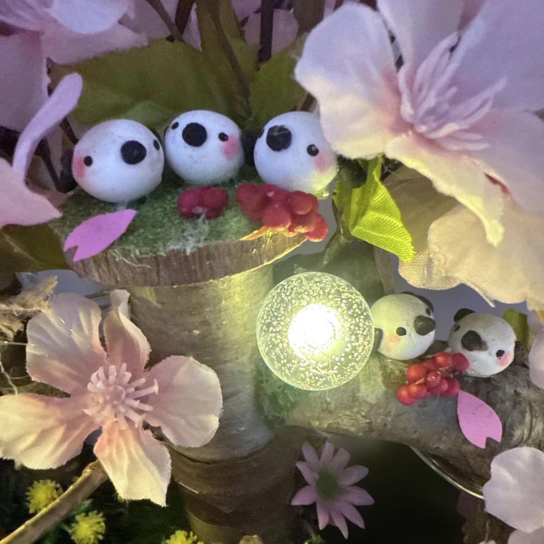 どんぐりアート♡春らんまん皆んなで仲良くお花見BIGオブジェ♡ - メルカリ