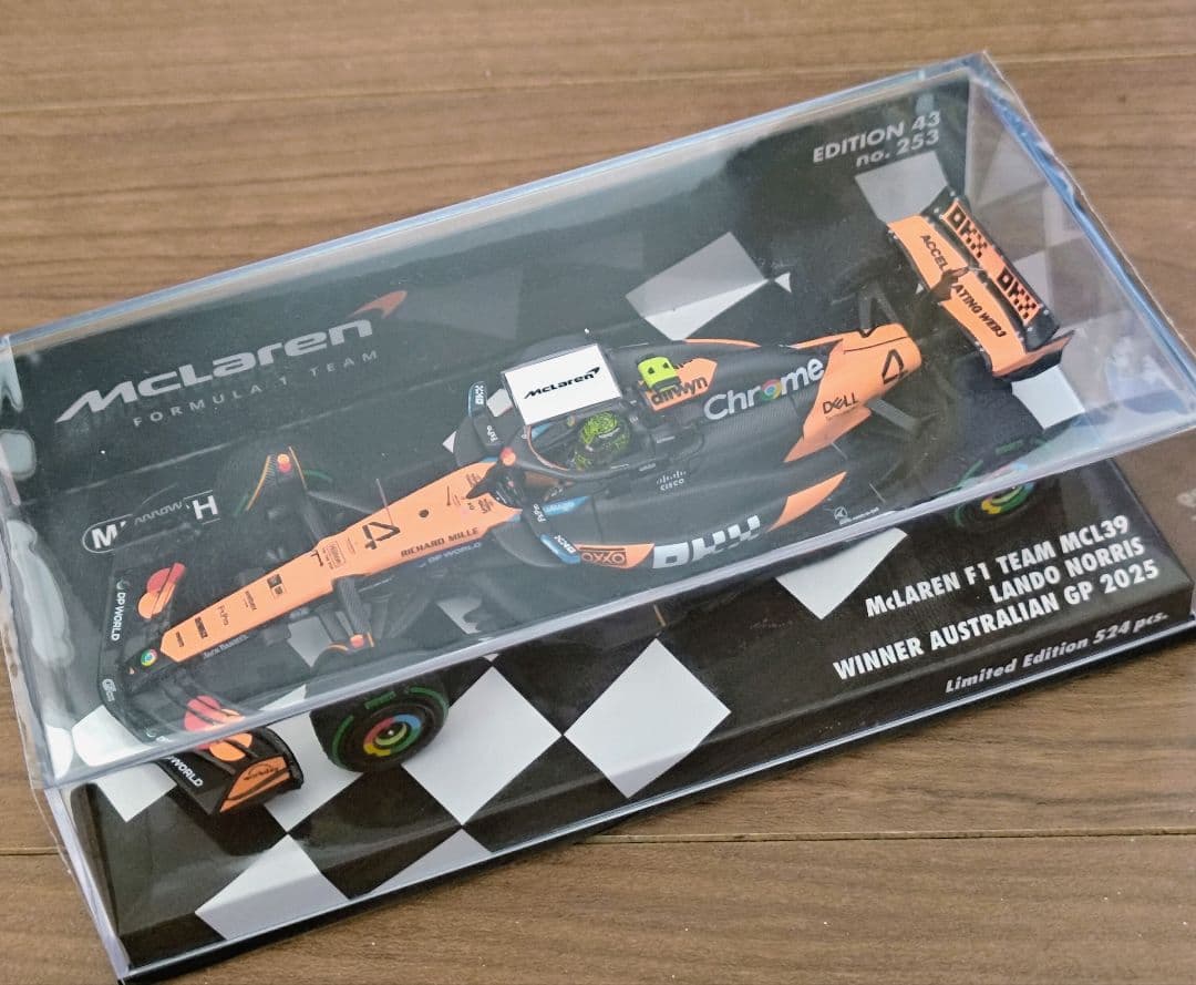 ミニカー McLaren F1 Team MCL39 Lando Norris 2025 マクラーレン F1チーム MCL39 ランド・ノリス 2025年 オーストラリアGP