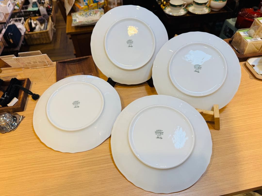 A8047【リチャードジノリ】ロゼリーニ プレート 20cm 4枚 花柄 バラ