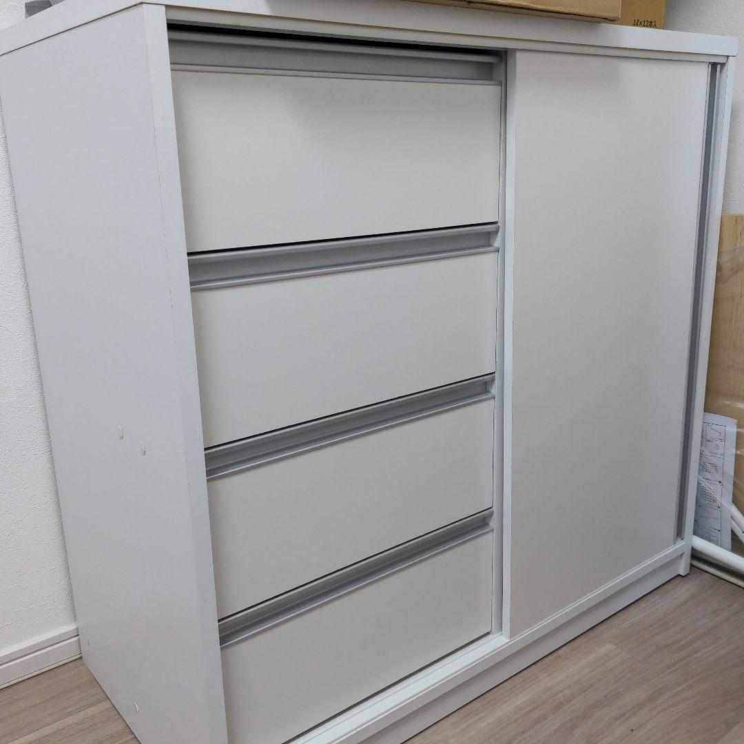 ディノス　dinos　引き戸チェスト　幅90 完成品 見せるも隠すも収納シリーズ 片引き戸 幅90cm高さ85cm 通販