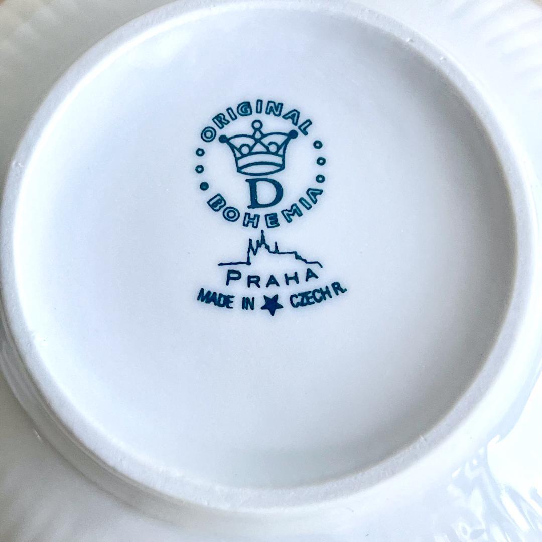 ☆新品未使用☆CESKY PORCELAN ダブルハンドル スープボール2点