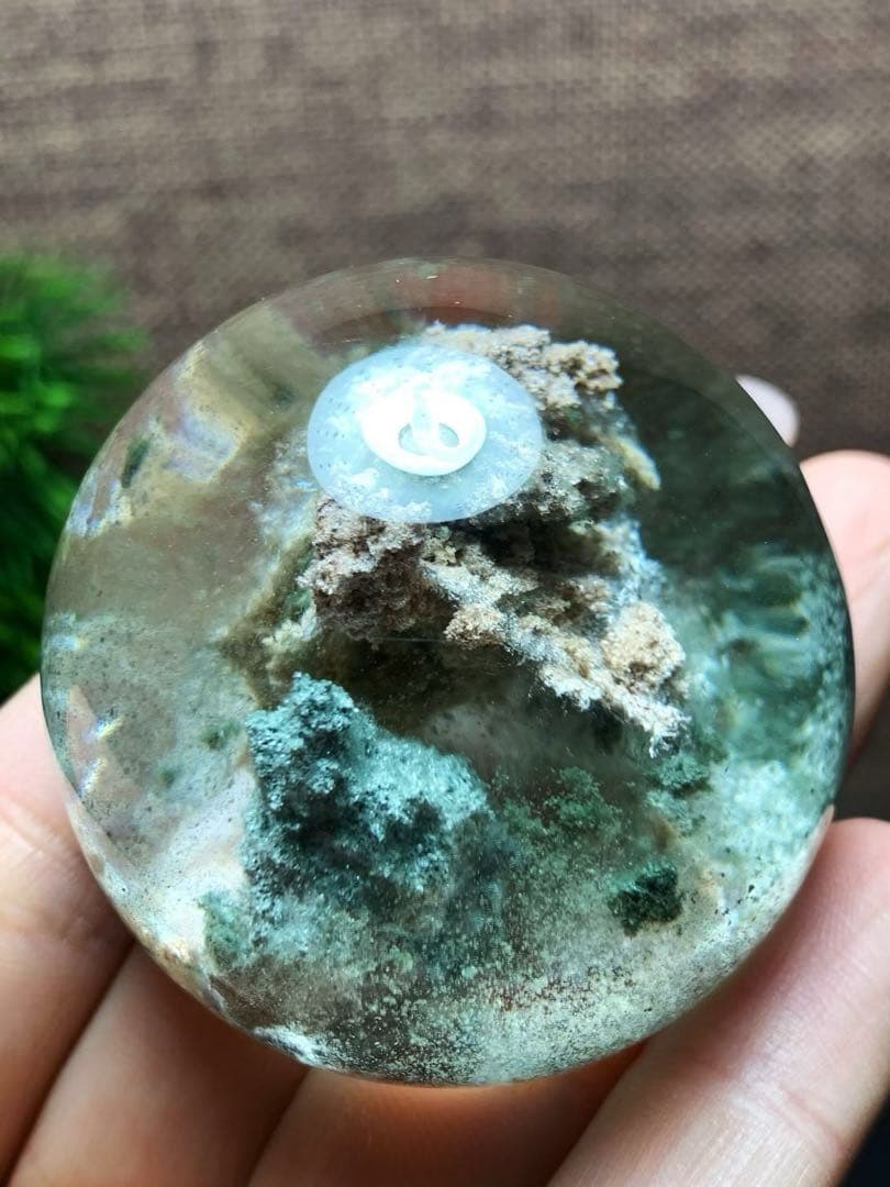 ⭐︎【天然】グリーン ガーデン クォーツ 置物 110.3g