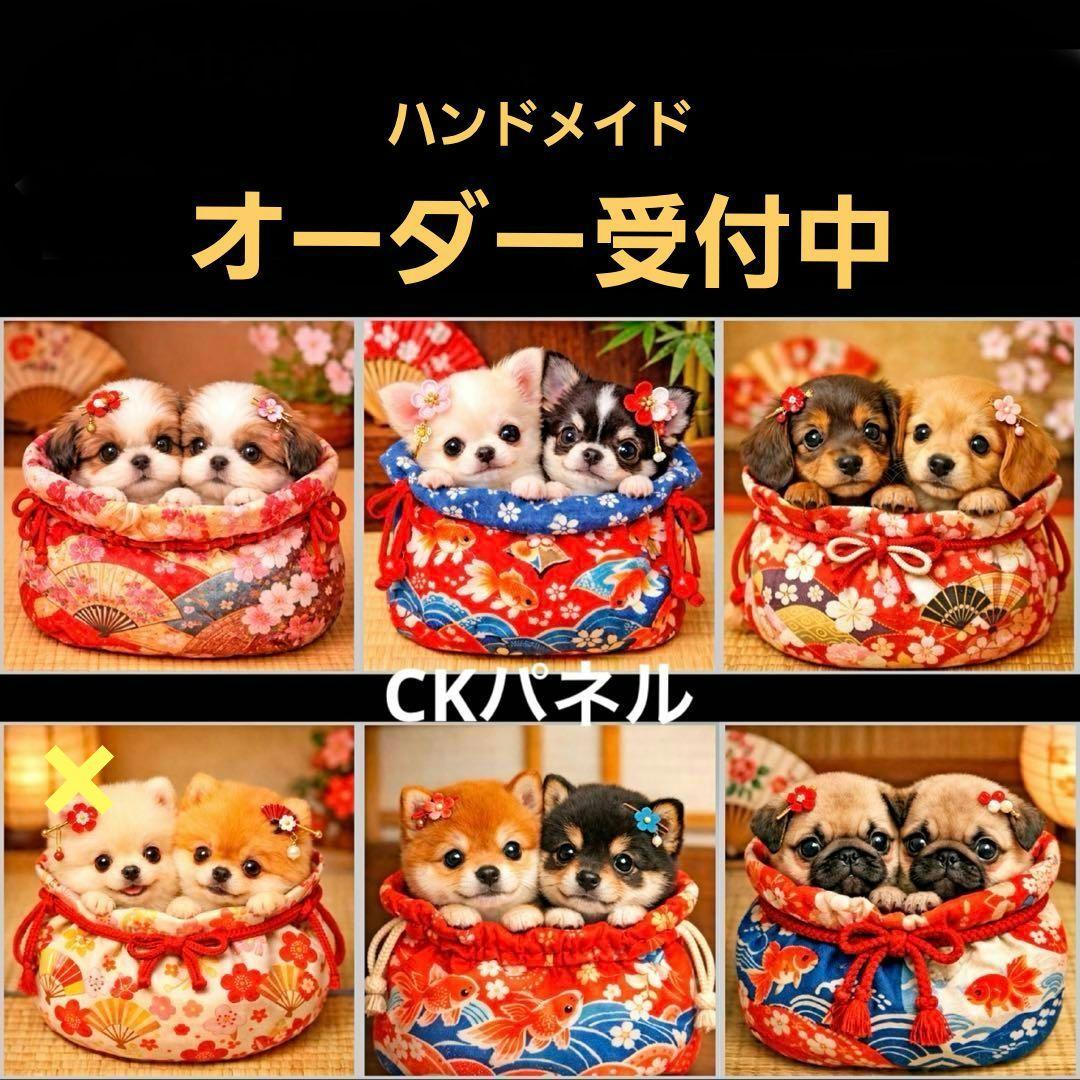 ハンドメイド　オーダー受付ページ　　♡巾着わんこ　パネル♡ えー！こんな可愛いインコちゃんのグッズ、オーダーできるんだ！私も