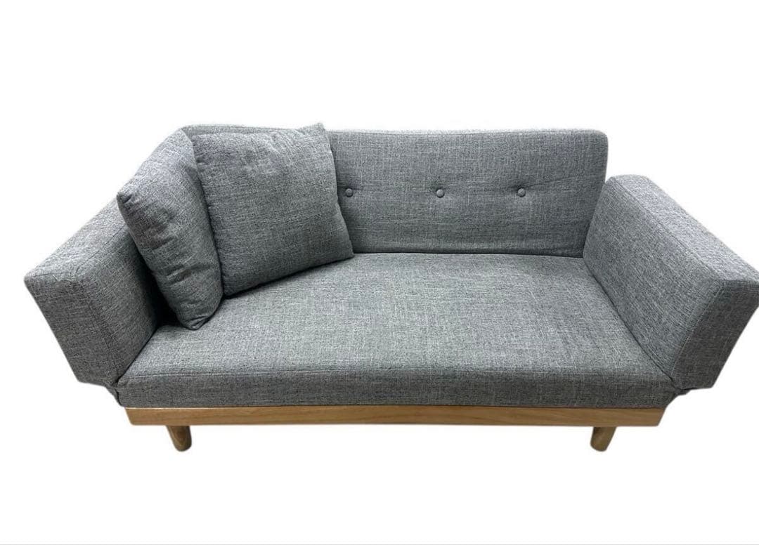 2人掛けソファ LOWYA ロウヤソファベッド天然木脚ファブリックソファー(S) Amazon｜LOWYA ロウヤ ソファ ソファー 2人掛け 2.5人掛け おしゃれ