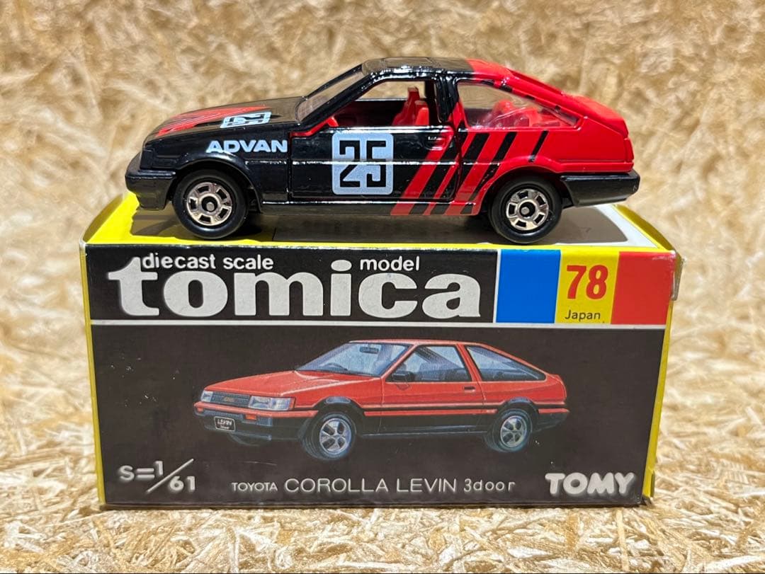 トミカ 日本製 黒箱 78 トヨタ カローラ レビン 3ドア グループAフェア トミカ 黒箱 No.78 トヨタ カローラ レビン 3ドア ブラック 日本製