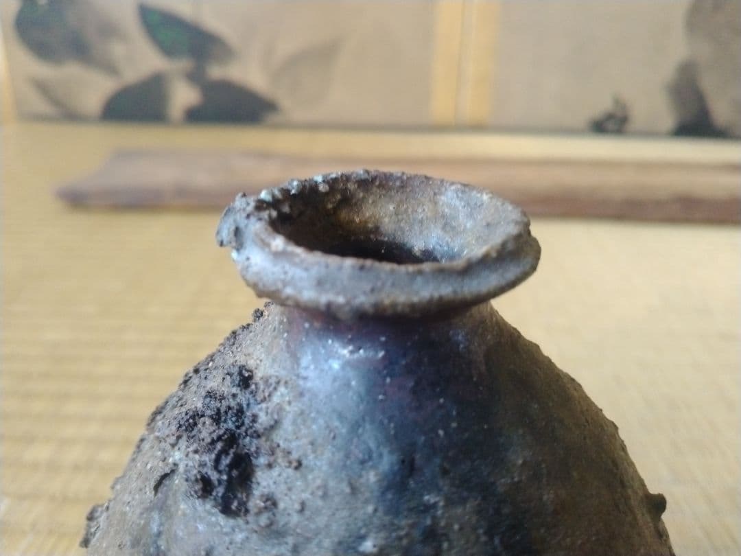 山田絵夢 4代山田常山 灰被り窯変徳利 酒器 ぐい吞み 猪口 骨董 日本酒