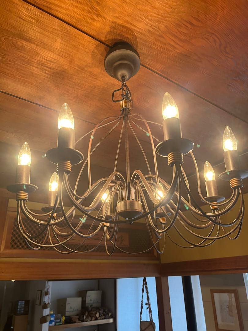 ブラックシャンデリア 8灯 モダンデザイン 8灯シャンデリア ブラック アンティーク Grandes｜デザイン照明のCROIX