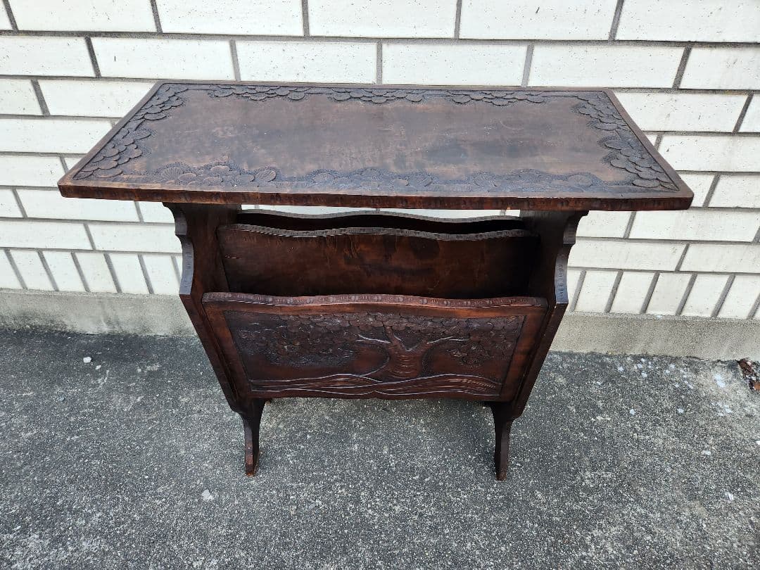 軽井沢彫　マガジンラック 軽井沢彫の家具商品一覧｜元祖軽井沢彫大坂屋家具店 | 大坂屋家具店