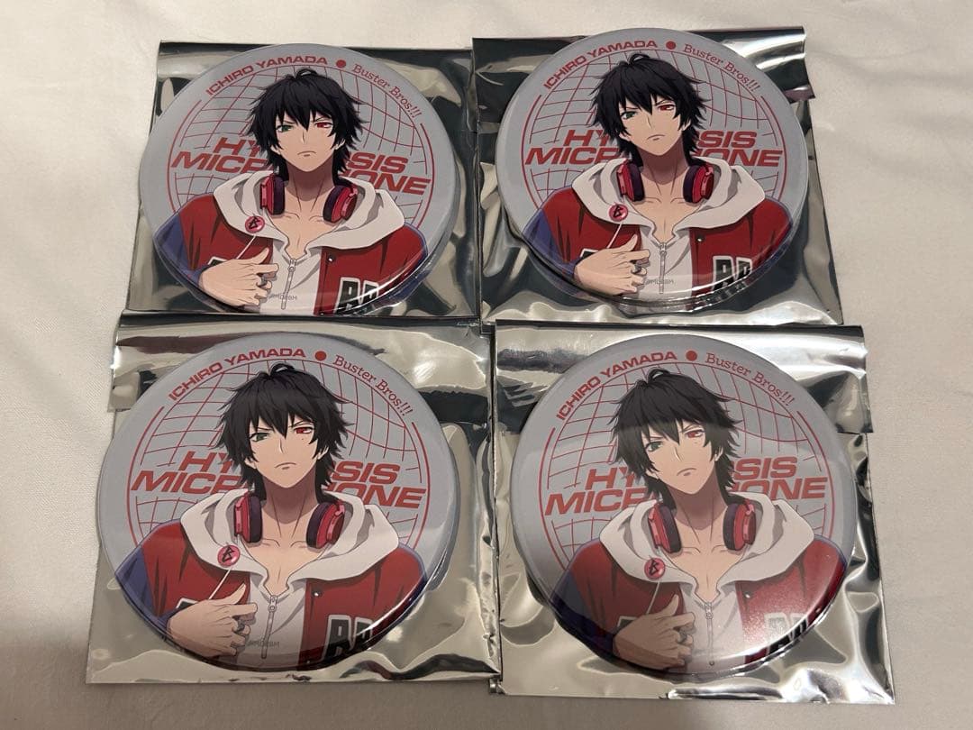 ヒプノシスマイク ヒプムビ展 リーダーズ 缶バッジ 山田一郎 4点