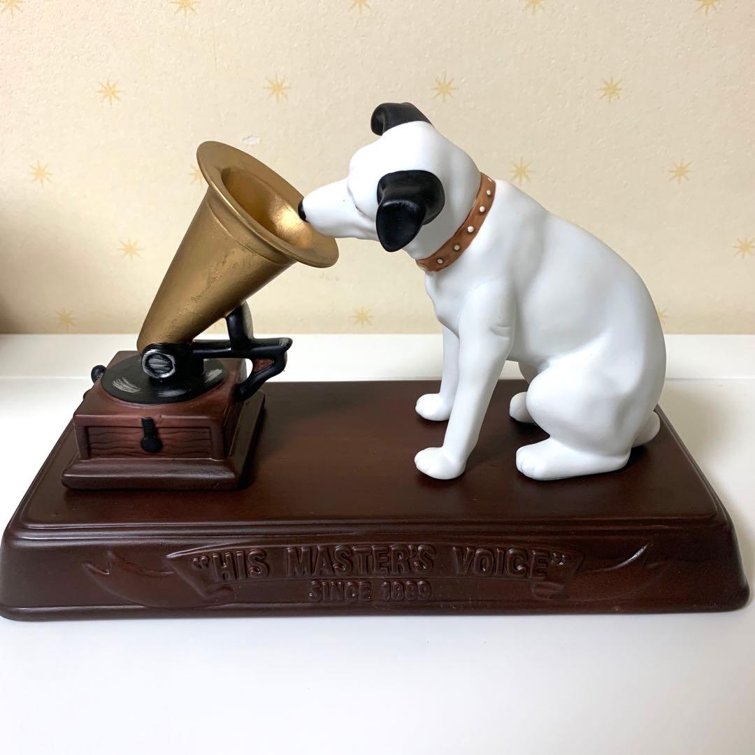 希少】ビクター犬、ニッパー君、蓄音機、台座、3点セット 陶器製置物